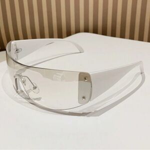 New Y2K Sunglasses - White/Transparent